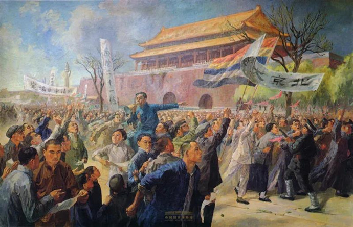 周令釗《五四運動》油畫，1951年，中國國家博物館藏.jpg